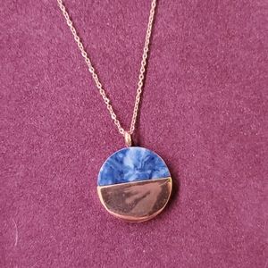 Gold & Blue Horizon Necklace